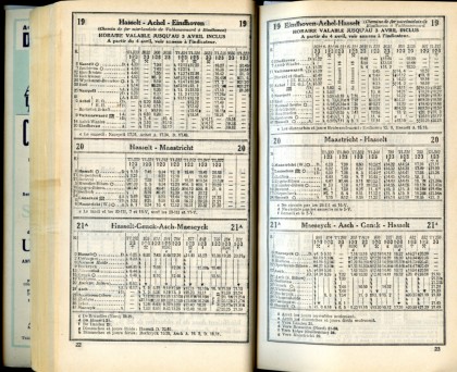 Ligne 19 - 20 - 21A (Horaire 1937)