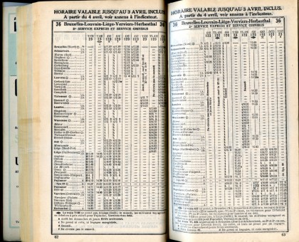 Ligne 36 . 3 (Horaire 1937)