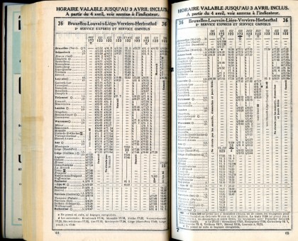 Ligne 36 . 4 (Horaire 1937)