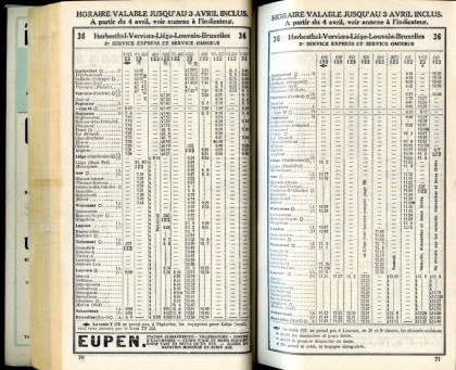 Ligne 36 . 7 (Horaire 1937)