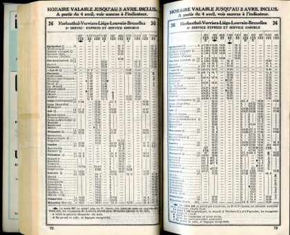 Ligne 36 . 8 (Horaire 1937)