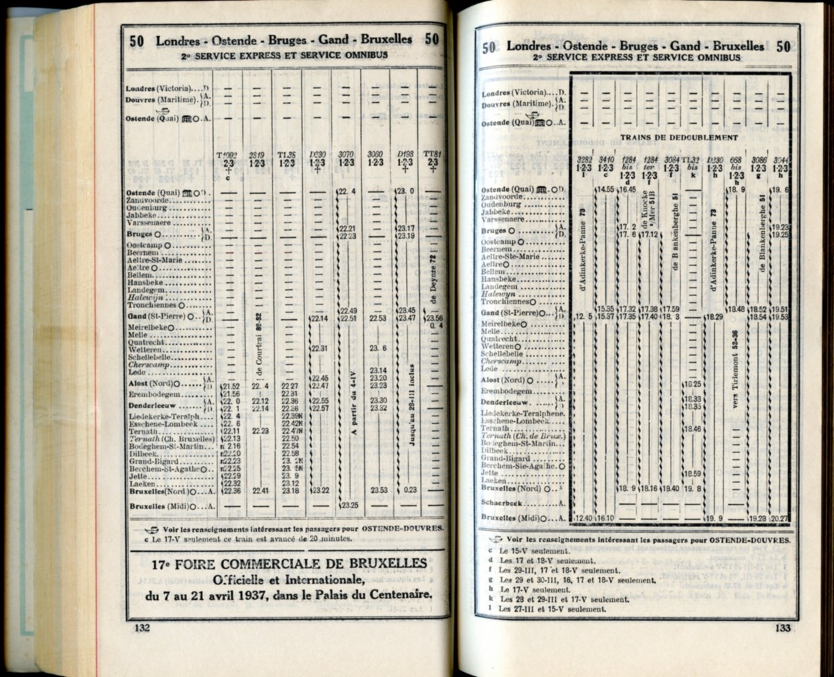 Ligne 50 (15) - Horaire 1937