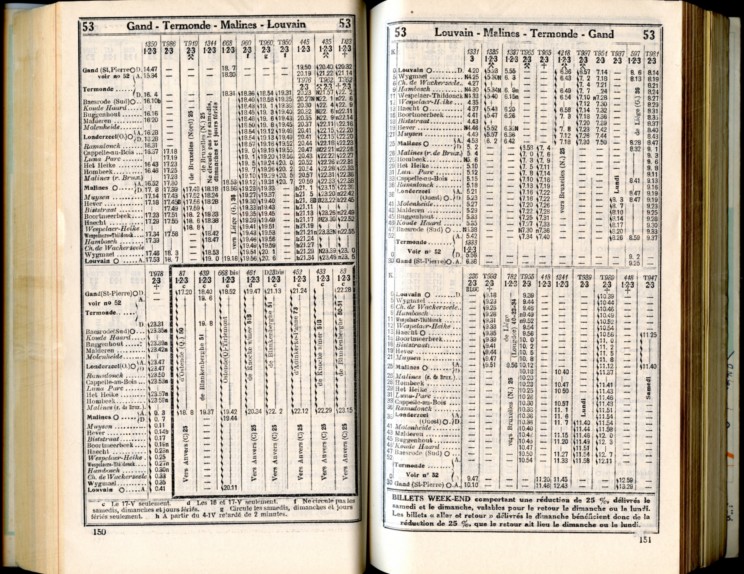 Ligne 53 (2) - Horaire 1937