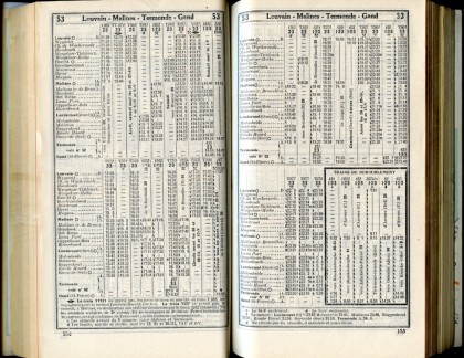 Ligne 53 (3) - Horaire 1937