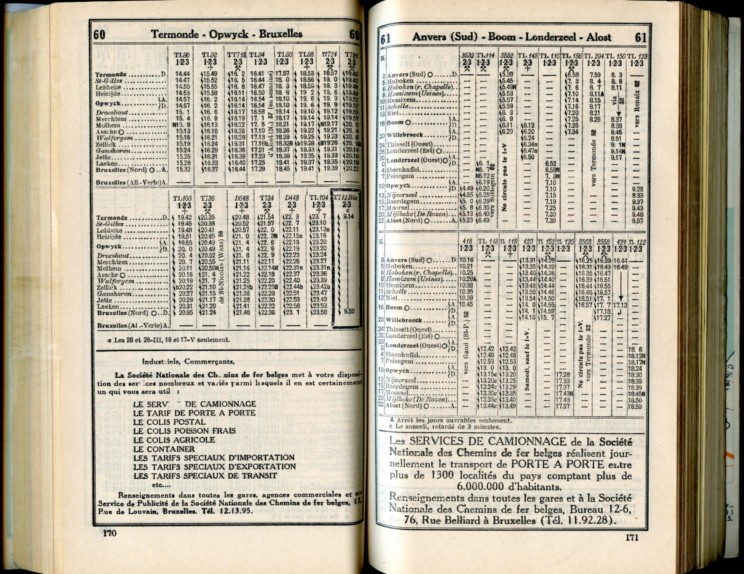 Ligne 60 - 61 (Horaire 1937)