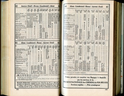 Ligne 61 (Horaire 1937)