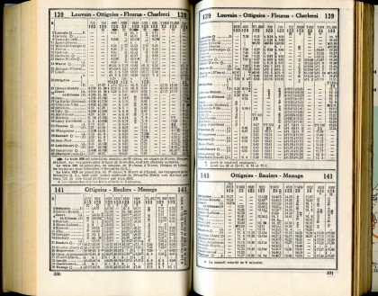 Ligne 139/1 - 141(Horaire 1937)