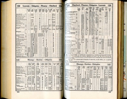 Ligne 139/3 - 141(Horaire 1937)