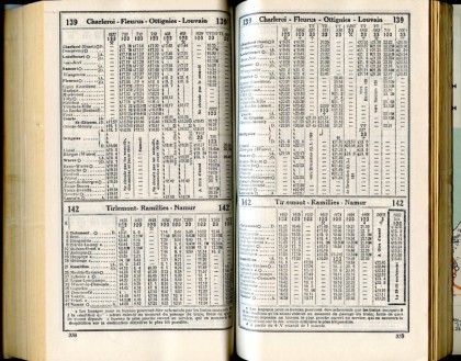 Ligne 139/5 - 142(Horaire 1937)