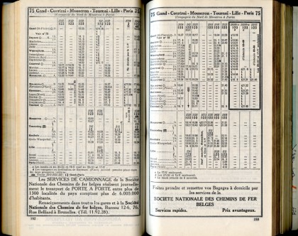 Ligne 75 b (Horaire 1937)