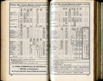 Ligne 75 d (Horaire 1937)