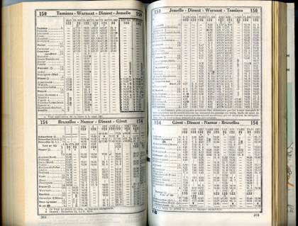 Lignes 150 154 (Horaire 1937)