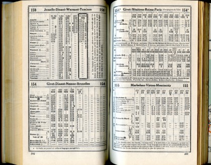 Lignes 150 154 154A 155 (Horaire 1937)