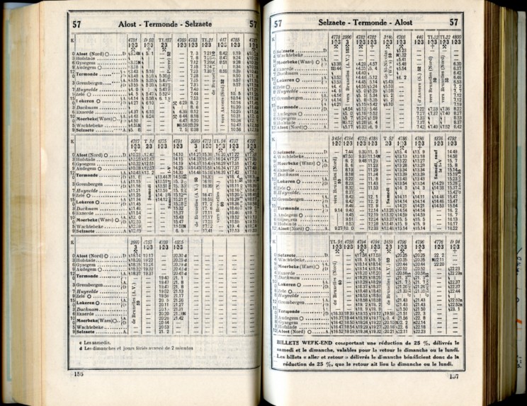 Ligne 57 (Horaire 1937)