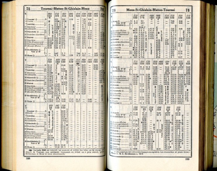 Ligne 78 (Horaire 1937)