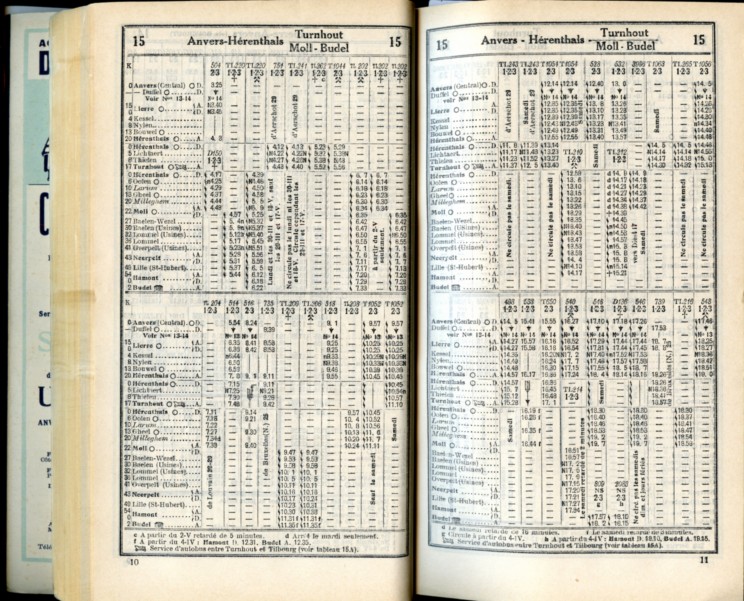 Ligne 15 - 1 (Horaire 1937)