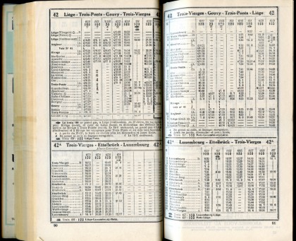 Lignes 42 - 42A (Horaires 1937)