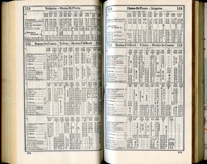 Ligne 114 - 115 (Horaire 1937)