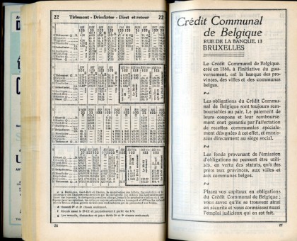 Ligne 22 (Horaire 1937)