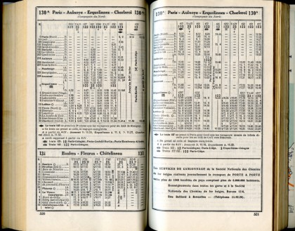 Lignes 130A - 131 (Horaires 1937)