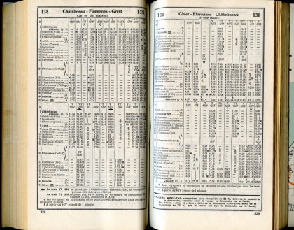 Ligne 138 (Horaire 1937)