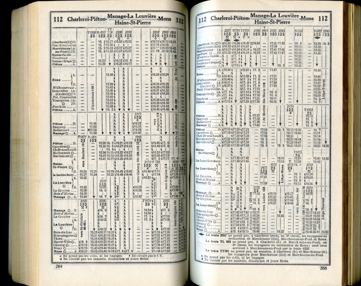 Ligne 112 (Horaire 1937)