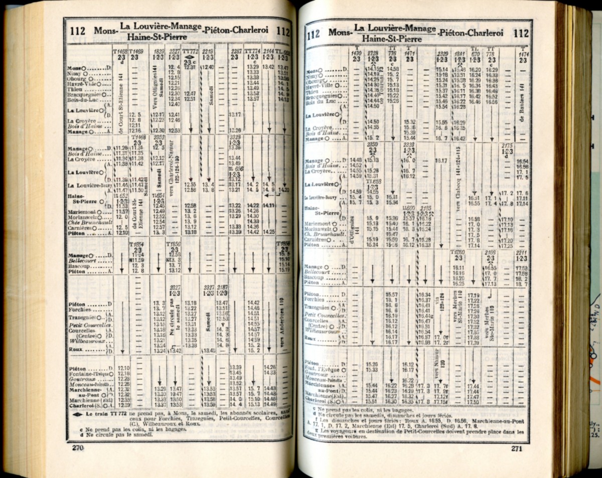 Ligne 112 (Horaire 1937)