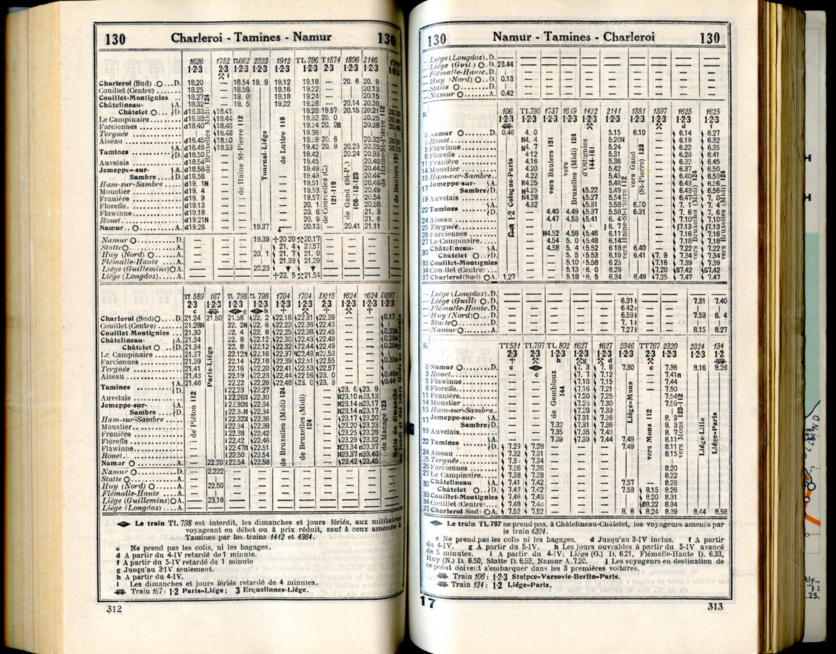 Ligne 130 (horaire 1937)