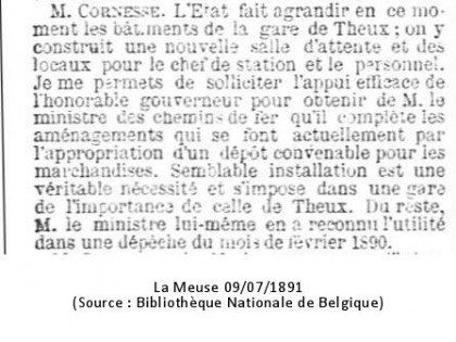 La Meuse 09/07/1891 (Source : Bibliothèque Nationale de Belgique)