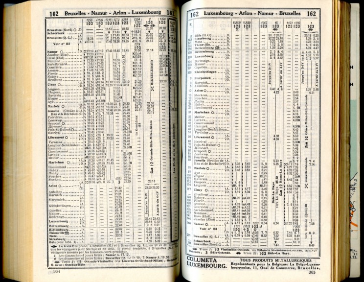 Ligne 162 (Horaire 1937)