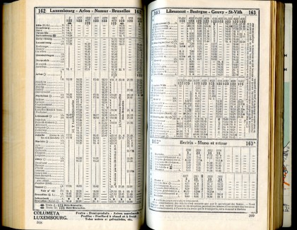 Lignes 162 - 163 (Horaire 1937)