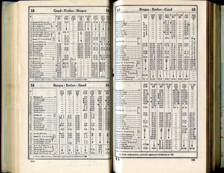 Ligne 58 (Horaire 1937)