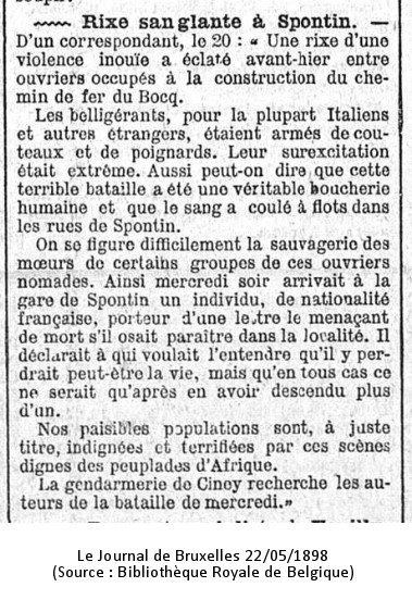 Journal de Bruxelles 22/05/1898  (Source : Bibliothèque Royale de Belgique)