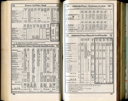 Lignes 72 - 73 - 73A (Horaires 1937)