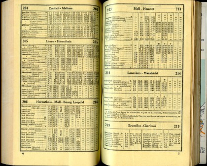 Lignes autobus 204 - 205 - 206 - 213 - 214 - 219 (Horaires 1937)