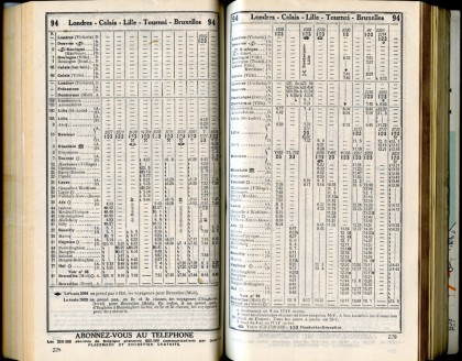 Ligne 94 - 3 (Horaire 1937)