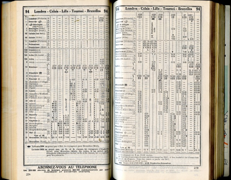 Ligne 94 - 3 (Horaire 1937)