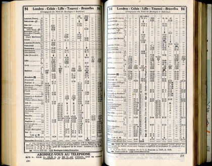 Ligne 94 - 4 (Horaire 1937)