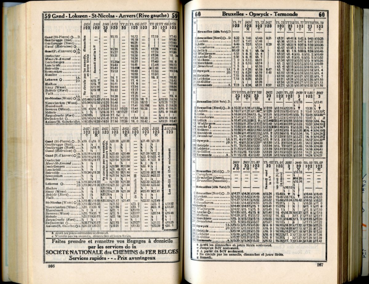 Lignes 59 - 60 (Horaires 1937)