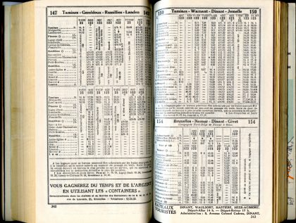 Lignes 147 - 150 - 154 (Horaires 1937)