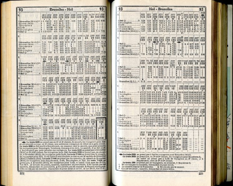 Ligne 93 (Horaire 1937)