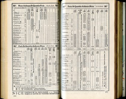 Ligne 96A (Horaire 1937)