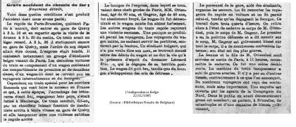 L'indépendance Belge - 22/11/1905 (Bibliothèque Royale de Belgique)