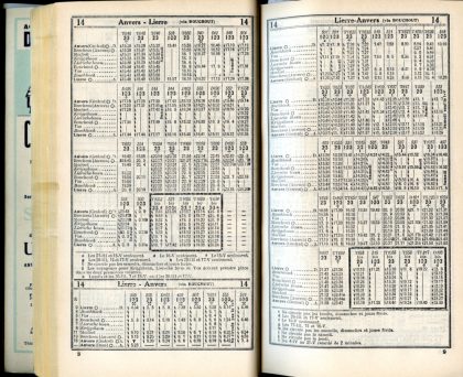 Ligne 14 (Horaire 1937)