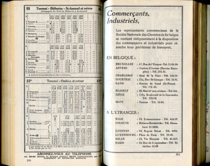 Lignes 88 - 88a (Horaires 1937)