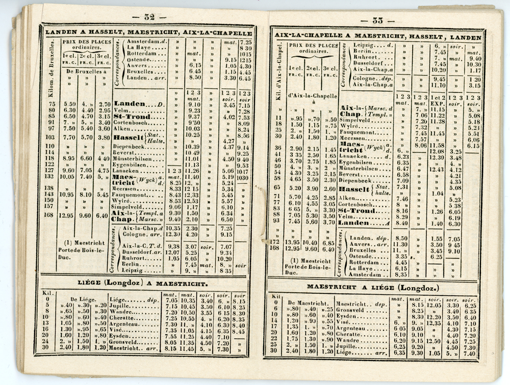 Horaire 1862