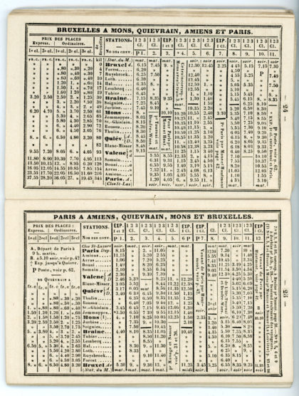 Horaire 1862