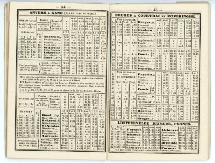 Horaire 1862