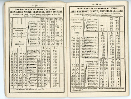 Horaires 1862