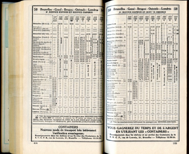 Ligne 50 (5) - Horaire 1937